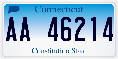 CT license plate AA46214