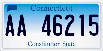 CT license plate AA46215