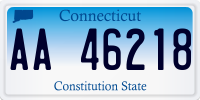 CT license plate AA46218
