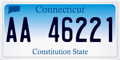 CT license plate AA46221