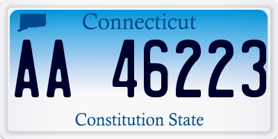 CT license plate AA46223