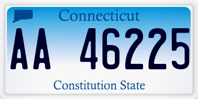 CT license plate AA46225