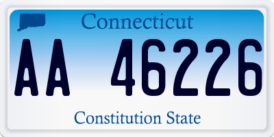 CT license plate AA46226