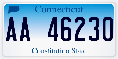 CT license plate AA46230