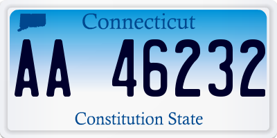 CT license plate AA46232