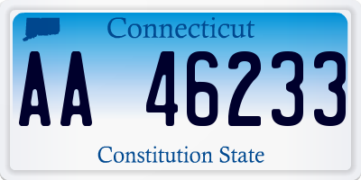 CT license plate AA46233