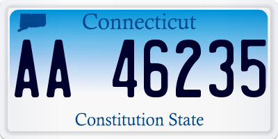 CT license plate AA46235