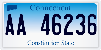 CT license plate AA46236