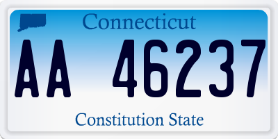 CT license plate AA46237