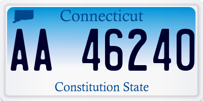 CT license plate AA46240