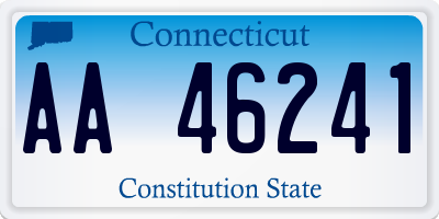 CT license plate AA46241