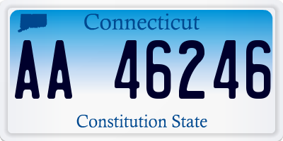 CT license plate AA46246