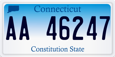 CT license plate AA46247