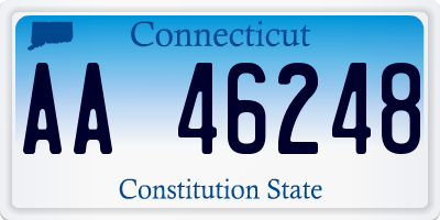 CT license plate AA46248