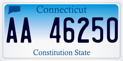 CT license plate AA46250