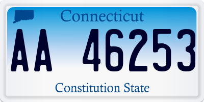 CT license plate AA46253