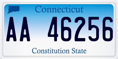 CT license plate AA46256