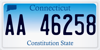 CT license plate AA46258