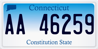 CT license plate AA46259