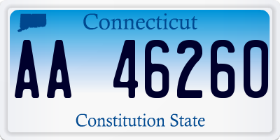 CT license plate AA46260