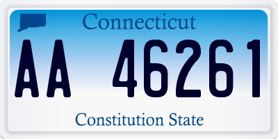 CT license plate AA46261