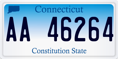 CT license plate AA46264