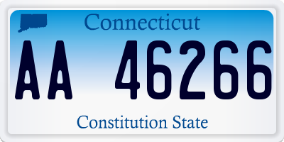 CT license plate AA46266