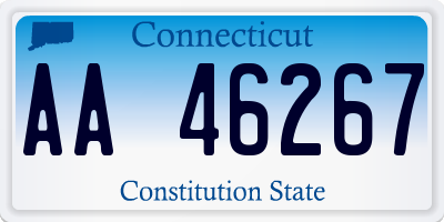 CT license plate AA46267
