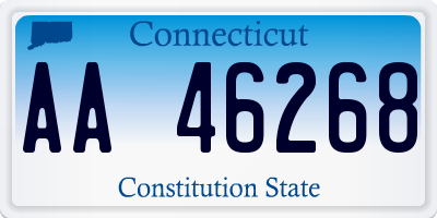 CT license plate AA46268