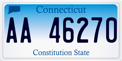 CT license plate AA46270