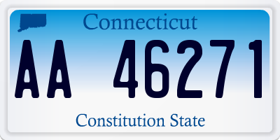 CT license plate AA46271