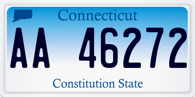 CT license plate AA46272