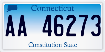 CT license plate AA46273