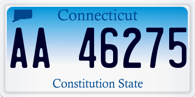 CT license plate AA46275