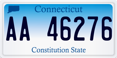 CT license plate AA46276