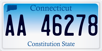 CT license plate AA46278