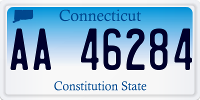 CT license plate AA46284