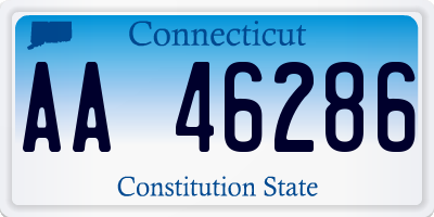 CT license plate AA46286