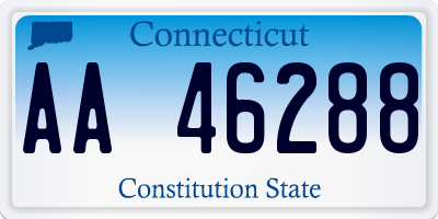 CT license plate AA46288