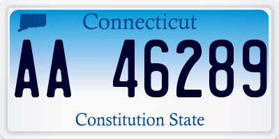 CT license plate AA46289