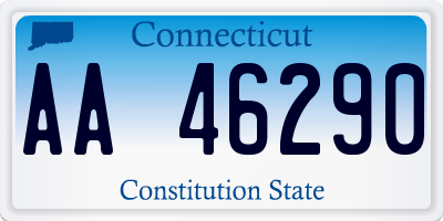 CT license plate AA46290