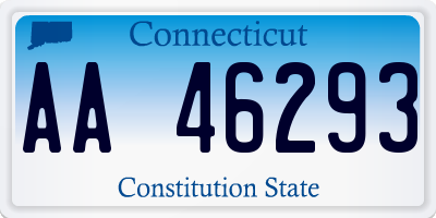 CT license plate AA46293