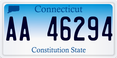 CT license plate AA46294
