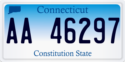 CT license plate AA46297