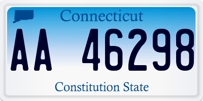CT license plate AA46298