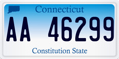CT license plate AA46299