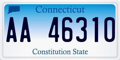 CT license plate AA46310
