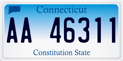 CT license plate AA46311