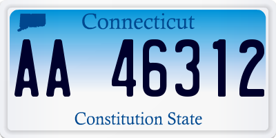 CT license plate AA46312