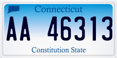 CT license plate AA46313